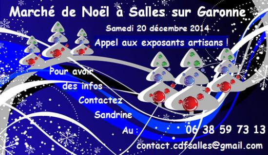 Marche noel appel exposants salles